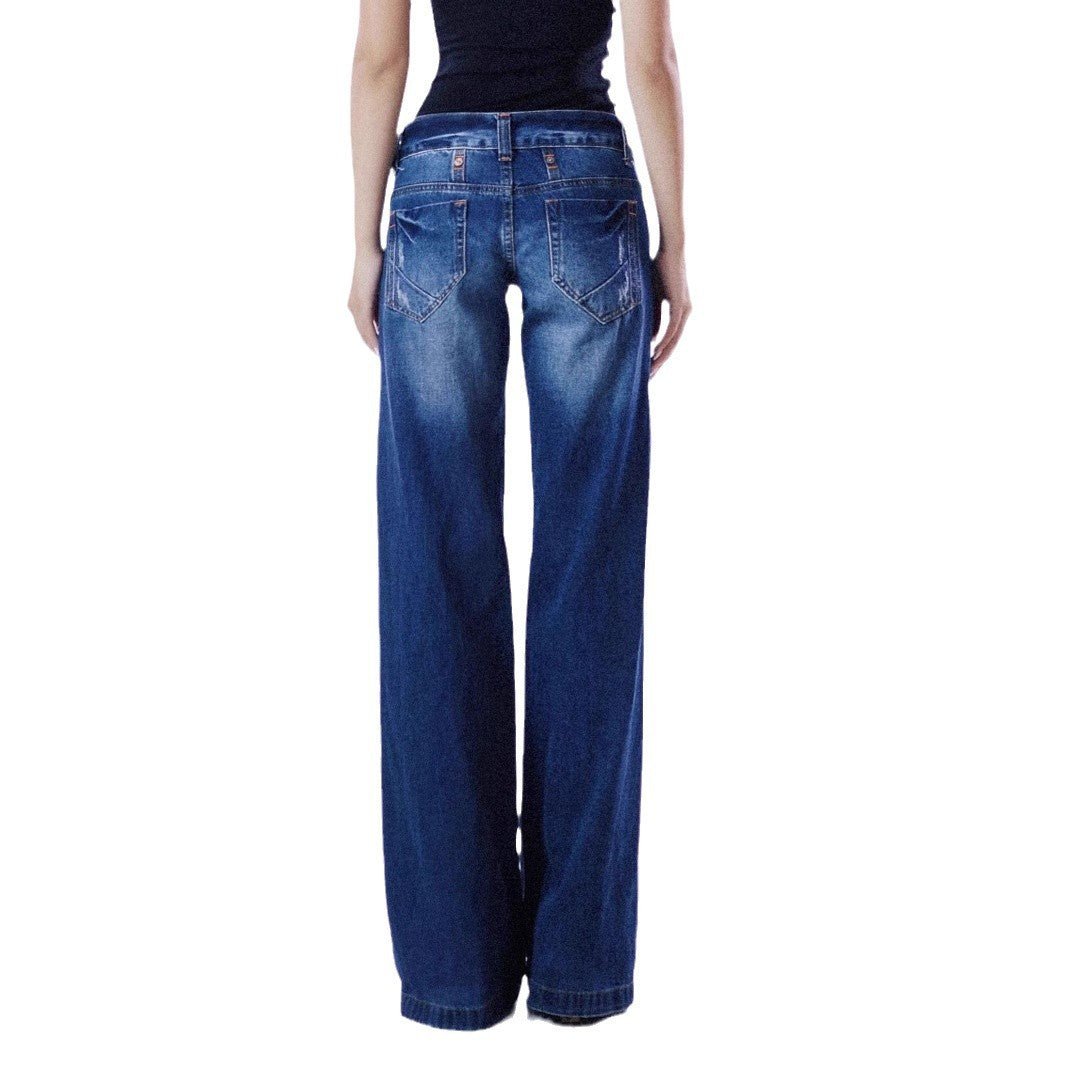 Retro Jeans - Low Waist Washed Blue - MRC STOREjeansMy StoreWomen’s Retro Jeans - Low Waist Washed Blue My Store MRC STORECJNZ235199003CXDark Blue Common StyleM