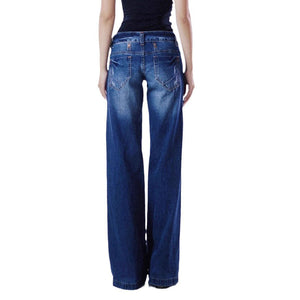 Retro Jeans - Low Waist Washed Blue - MRC STOREjeansMy StoreWomen’s Retro Jeans - Low Waist Washed Blue My Store MRC STORECJNZ235199003CXDark Blue Common StyleM