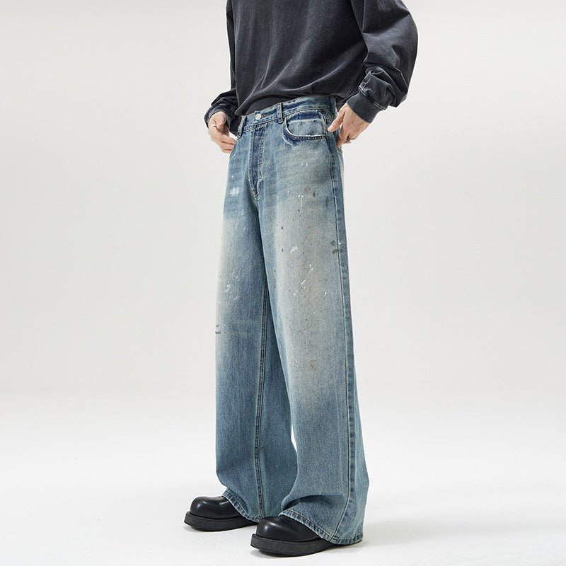 Men’s Loose Jeans - Splash - Ink Washed Style - MRC STOREjeansMy StoreMen’s Loose Jeans - Splash - Ink Washed Style My Store MRC STORECJNZ241563005EVIce Blue2XL