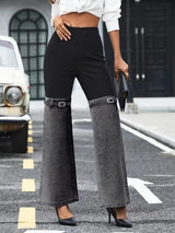 Denim Knit Pants - Elastic Waist Spliced - MRC STOREjeansMy StoreWomen’s Denim Knit Pants - Elastic Waist Spliced My Store  32.30MRC STORECJYD234206411KPStitching Denim GrayL