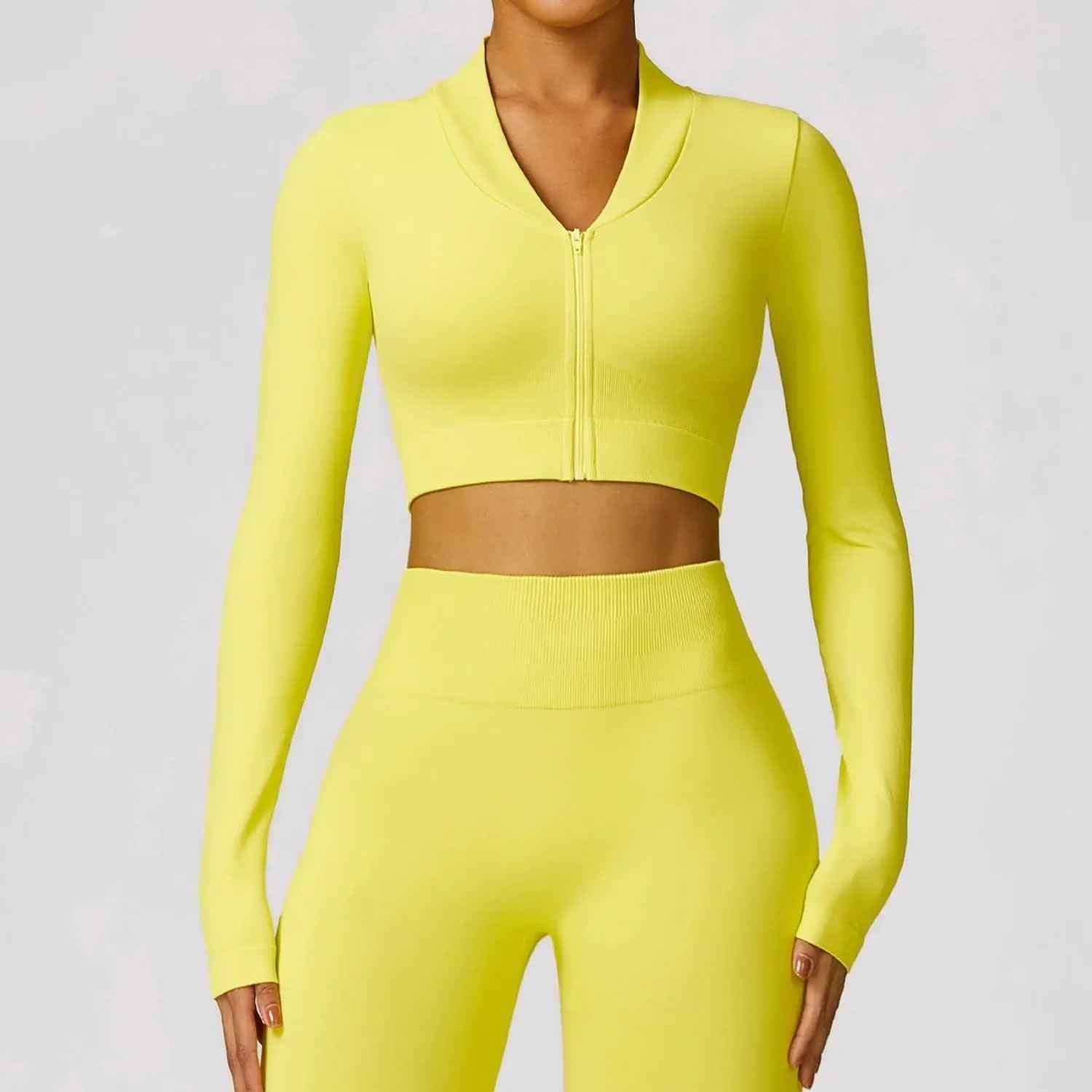 Seamless Nylon Cardigan - MRC STOREnylonMy StoreSeamless Nylon CardiganMRC STORECJDK199839315OLLemon YellowL