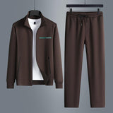High - End Men's Two Piece Long Sleeved Casual Sports Suit - MRC STOREsetMy StoreHigh - End Men's Two Piece Long Sleeved Casual Sports Suit - MRC STOREMRC STORECJTW216492914NMCoffee2XL