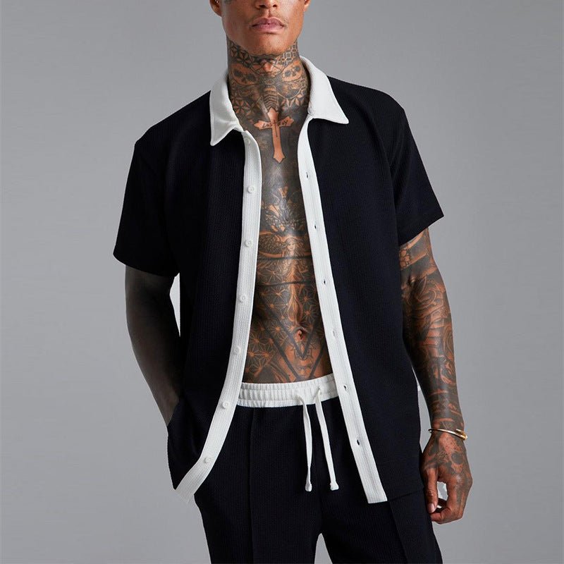 Men's Fashion Sports & Leisure Two - Piece Suit – Printed Polyester Outfit - MRC STOREsetMy StoreMen's Fashion Sports & Leisure Two - Piece Suit – Printed Polyester Outfit My Store  66.24MRC STORECJDS1783683-Black-2XLBlack2XL