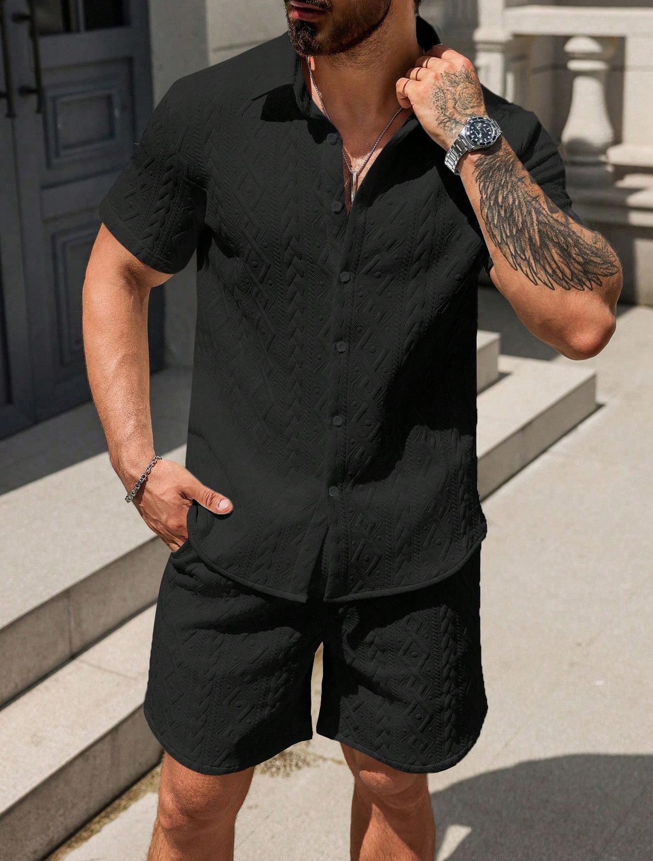Casual Shirt - Loose Short Sleeve - MRC STOREsetMy StoreMen’s Casual Shirt - Loose Short Sleeve My Store  27.32MRC STORECJTW235414508HSBlackL