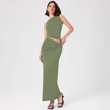 Women’s Fashion Suit - Sleeveless Long Skirt Set - MRC STOREsetMy StoreWomen’s Fashion Suit - Sleeveless Long Skirt Set My Store MRC STORECJYD238238812LOYellow GreenL