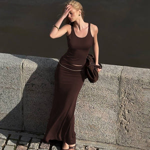 Women’s Vest Skirt Suit - Slim Pleated Set - MRC STOREsetMy StoreWomen’s Vest Skirt Suit - Slim Pleated Set My Store MRC STORECJLS241224403CXBrownL