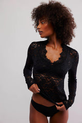 Hollow Lace Long - Sleeve V - Neck Top – Elegant Polyester Shirt for Women - MRC STOREshirtMy StoreHollow Lace Long - Sleeve V - Neck Top – Elegant Polyester Shirt for Women - MRC STOREMRC STORECJQB229328503CXBlackL
