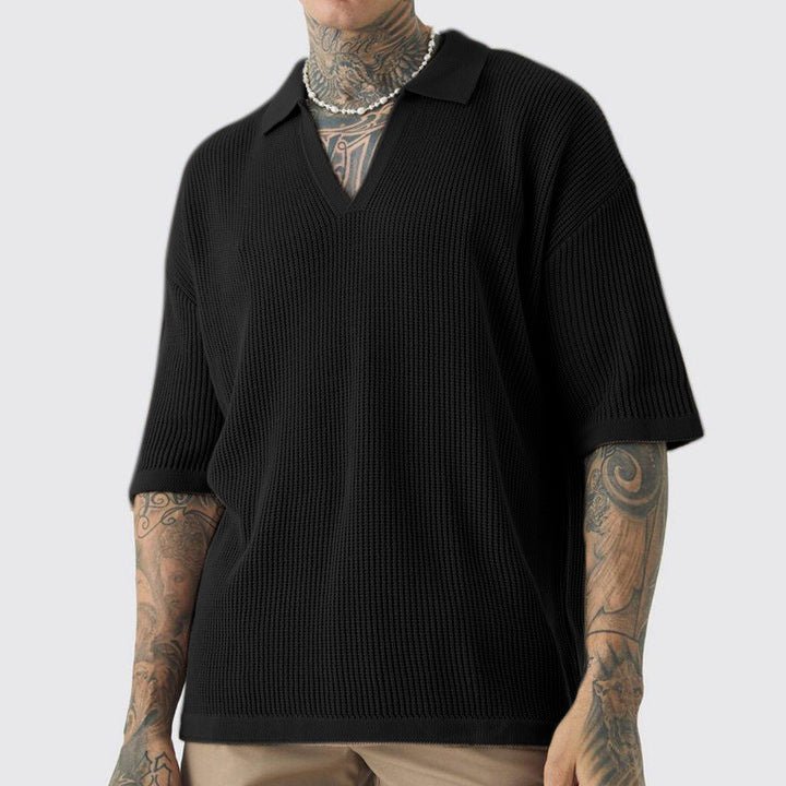 Men’s Casual Shirt - Polo V - Neck Short Sleeve - MRC STOREshirtMy StoreMen’s Casual Shirt - Polo V - Neck Short SleeveMRC STORECJDS228543015OLBlackL
