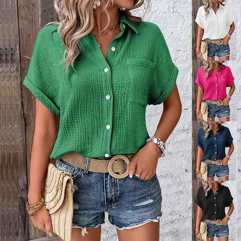 Women's Sleeve Button Shirt - MRC STOREshirtMy StoreWomen's Sleeve Button ShirtMRC STORECJYD208920123WDBlackL