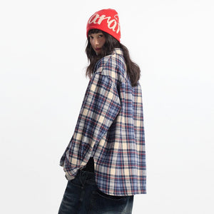 Plaid Casual Shirt – Front Short, Back Long - MRC STOREshirtMy StoreAutumn Women's Plaid Casual Shirt – Front Short Back Long Cotton Blend Cardigan - MRC STOREMRC STORECJDS225913206FUKhakiL