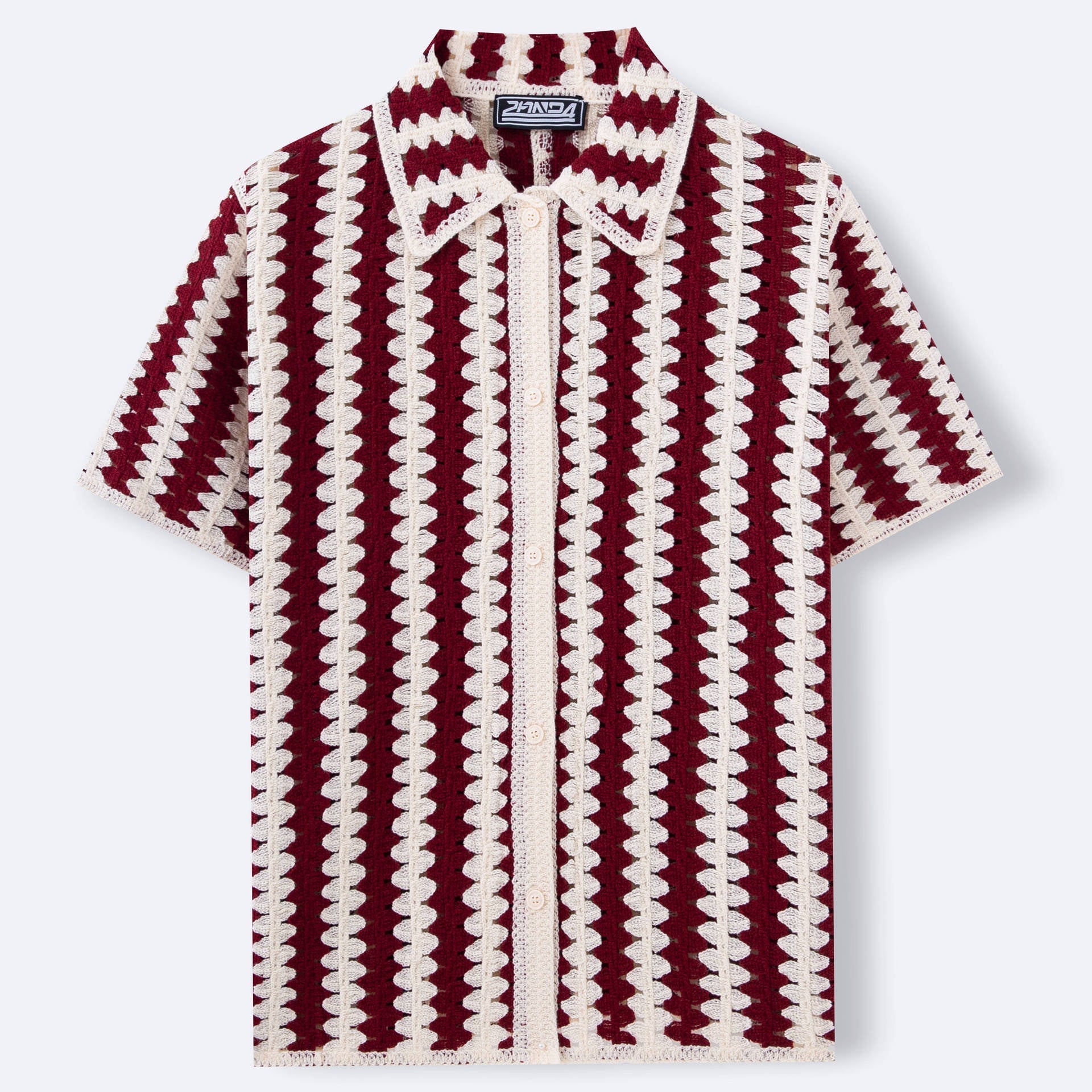 Men’s Knitwear Shirt - Vintage Stripe Hollow - MRC STOREshirtMy StoreMen’s Knitwear Shirt - Vintage Stripe Hollow My Store MRC STORECJDS241562104DWRed2XL