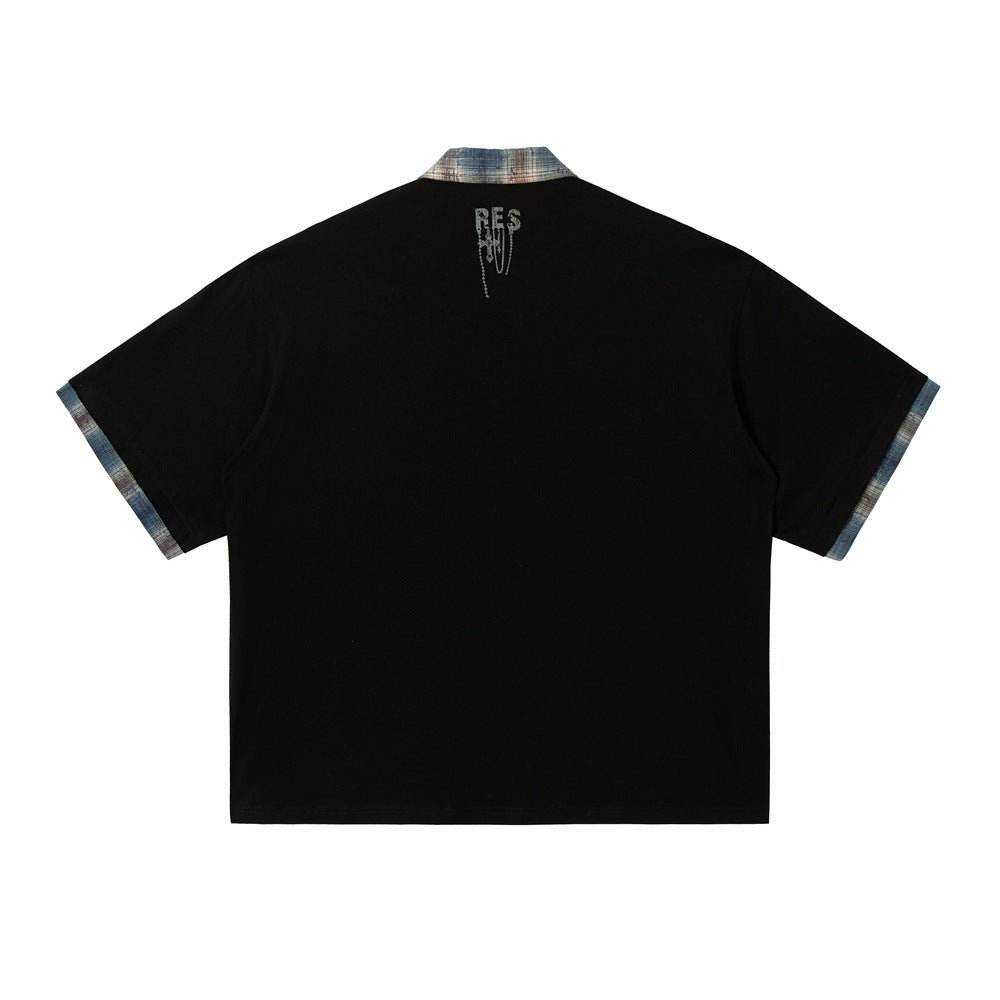 Men’s Graffiti Top - Loose Short - Sleeve Street Shirt - MRC STOREshirtMy StoreMen’s Graffiti Top - Loose Short - Sleeve Street Shirt My Store MRC STORECJDS239113702BYResidual BlueL