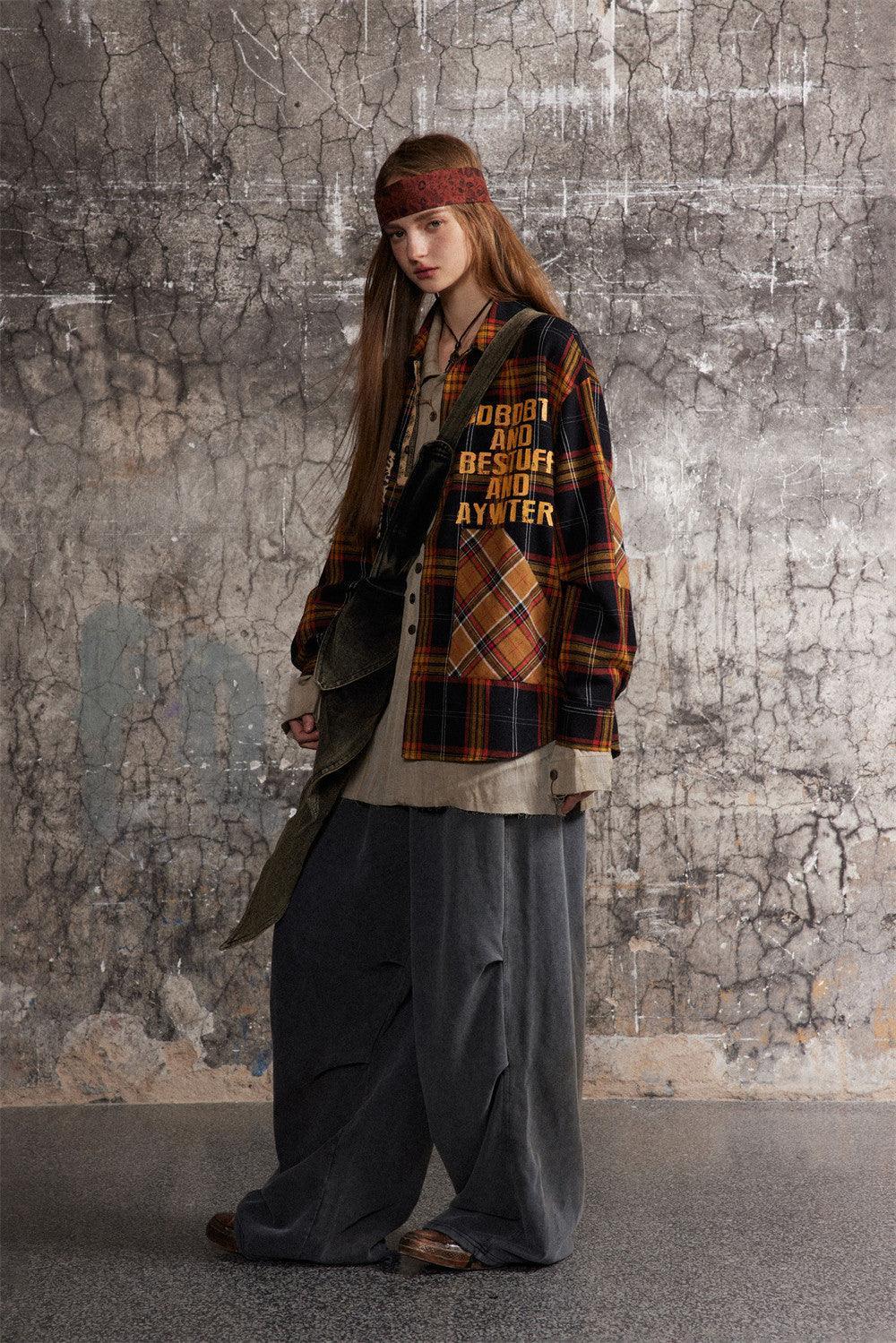Fashion Letter Print Irregular Pocket Lapel Shirt - Loose Long Sleeve Streetwear in Yellow & Black - MRC STOREshirtMy StoreFashion Letter Print Irregular Pocket Lapel Shirt - Loose Long Sleeve Streetwear in Yellow & Black - MRC STOREMRC STORECJDS195341302BYYellow And BlackL