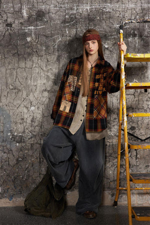 Fashion Letter Print Irregular Pocket Lapel Shirt - Loose Long Sleeve Streetwear in Yellow & Black - MRC STOREshirtMy StoreFashion Letter Print Irregular Pocket Lapel Shirt - Loose Long Sleeve Streetwear in Yellow & Black - MRC STOREMRC STORECJDS195341302BYYellow And BlackL
