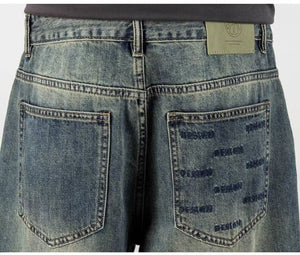 Denim Shorts - Retro Loose Hole Blue - MRC STOREShortsMy StoreMen’s Denim Shorts - Retro Loose Hole Blue My Store MRC STORECJYD240190405EV2XLBlue