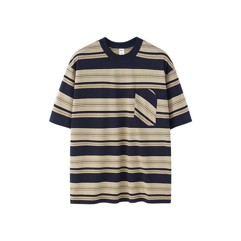 Unisex Striped T-Shirt - Loose Pocket Style - MRC STOREShortsMy StoreUnisex Striped T-Shirt - Loose Pocket Style My Store  25.70MRC STORECJYH233225702BYApricotL
