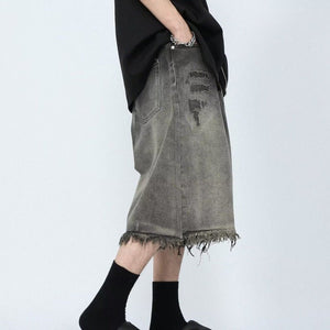 Men’s Distressed Jeans - Mid - Waist Washed Black - MRC STOREShortsMy StoreMen’s Distressed Jeans - Mid - Waist Washed Black My Store MRC STORECJXX235461704DWBlack2XL