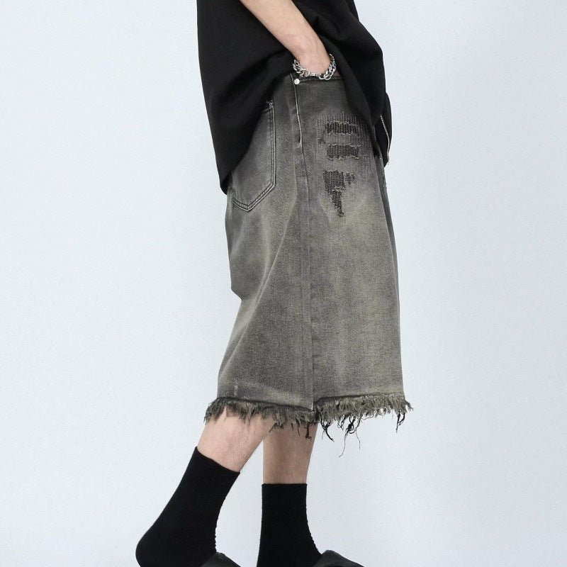 Men’s Distressed Jeans - Mid - Waist Washed Black - MRC STOREShortsMy StoreMen’s Distressed Jeans - Mid - Waist Washed Black My Store MRC STORECJXX235461704DWBlack2XL