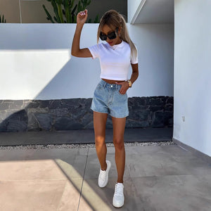 Women’s Denim Shorts - Rhinestone Straight - MRC STOREShortsMy StoreWomen’s Denim Shorts - Rhinestone Straight My Store MRC STORECJNZ235544203CXBlackL