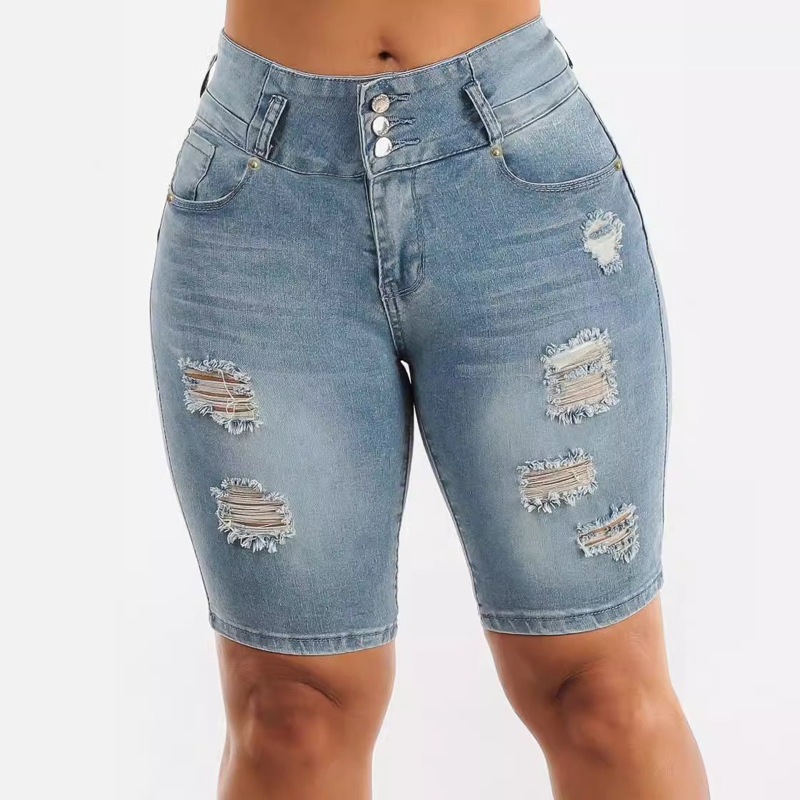 Denim Shorts - High Waist Ripped - MRC STOREShortsMy StoreWomen’s Denim Shorts - High Waist Ripped My Store  25.39MRC STORECJNZ234136303CXBlueL