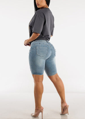 Denim Shorts - High Waist Ripped - MRC STOREShortsMy StoreWomen’s Denim Shorts - High Waist Ripped My Store MRC STORECJNZ234136303CXBlueL