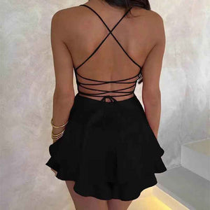 Black elegant women's skirt from My Store, stylish and fitted, made from smooth fabric with a flowing design.