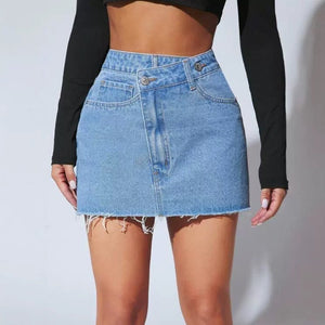 Irregular Denim Short Skirt – Stylish & Trendy for Petite Sizes - MRC STOREskirtMy StoreIrregular Denim Short Skirt – Stylish & Trendy for Petite Sizes My Store MRC STORECJQZ232518708HSDark BlueM