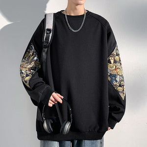 Teddy Bear Patchwork Hoodie – Chinese Style - MRC STORESweaters & HoodiesMy StoreChinese Style Teddy Bear Embroidered Patchwork Hoodie - Long Sleeve Round Neck Sweatshirt - MRC STOREMRC STORECJWY216855611KPBlack2XL