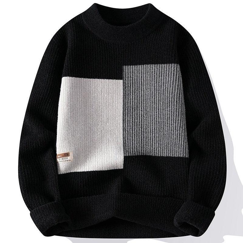 Men's Contrast Panel Knit Sweater – Perfect for Autumn and Winter - MRC STORESweaters & HoodiesMy StoreMen's Contrast Panel Knit Sweater – Perfect for Autumn and Winter - MRC STOREMRC STORECJYD216155906FUBlack4XL