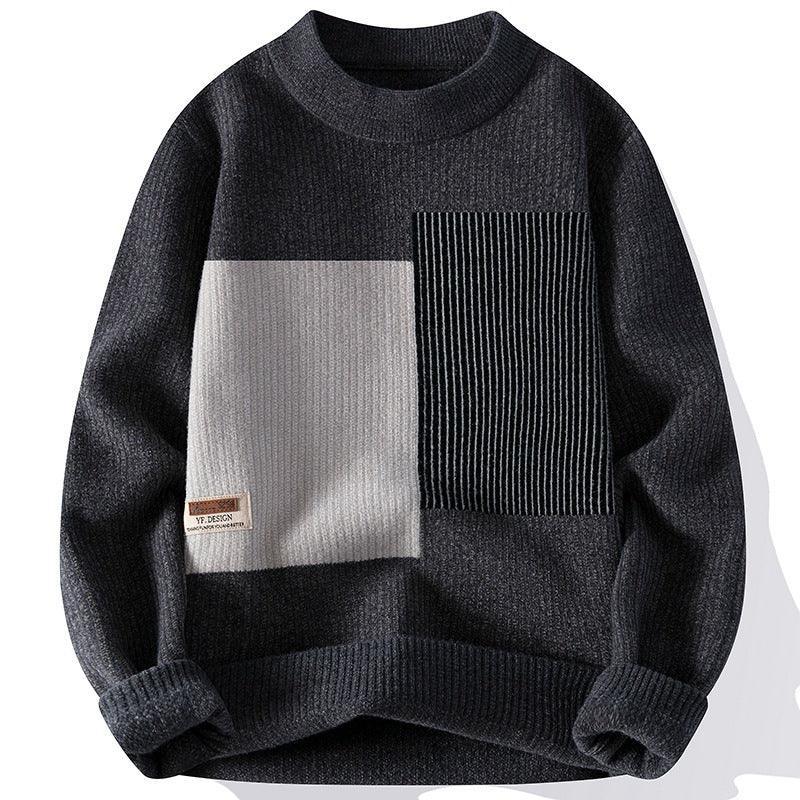 Men's Contrast Panel Knit Sweater – Perfect for Autumn and Winter - MRC STORESweaters & HoodiesMy StoreMen's Contrast Panel Knit Sweater – Perfect for Autumn and Winter - MRC STOREMRC STORECJYD216155912LOGray4XL