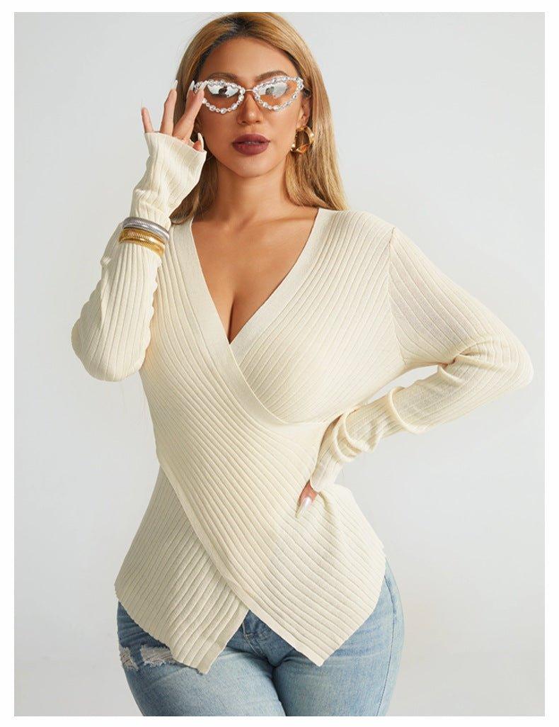 women's sweater Irregular Cross – Chic Pullover Top for a Fashion - Forward Look - MRC STORESweaters & HoodiesMy Storewomen's sweater Irregular Cross – Chic Pullover Top for a Fashion - Forward Look - MRC STOREMRC STORECJMY227505806FUBlackL