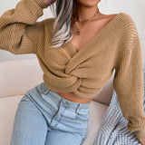 Women’s Knit Sweater - Long Sleeve Knot - MRC STORESweaters & HoodiesMy StoreWomen’s Knit Sweater - Long Sleeve Knot My Store  28.23MRC STORECJMY231299606FUKhakiL