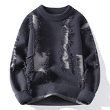 Distressed Knit Patchwork Pullover Sweater – A Bold Statement for Winter Style - MRC STORESweaters & HoodiesMy StoreDistressed Knit Patchwork Pullover Sweater – A Bold Statement for Winter Style - MRC STOREMRC STORECJYD223445901AZGray White165cm
