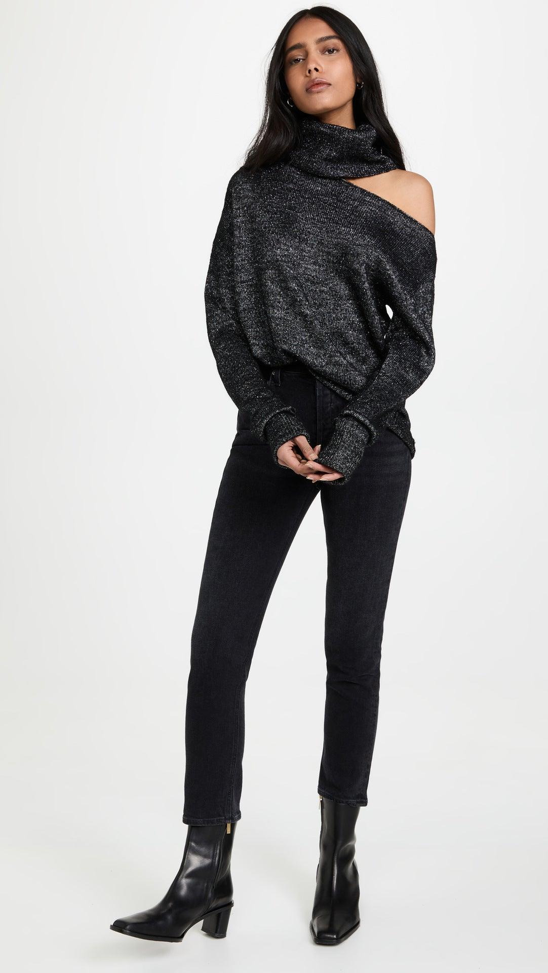 Elegant Off Shoulder Women's Sweater with Abstract Design - MRC STORESweaters & HoodiesMy StoreElegant Off Shoulder Women's Sweater with Abstract Design - MRC STOREMRC STORECJMY225336115OLDark Gray MelangeL