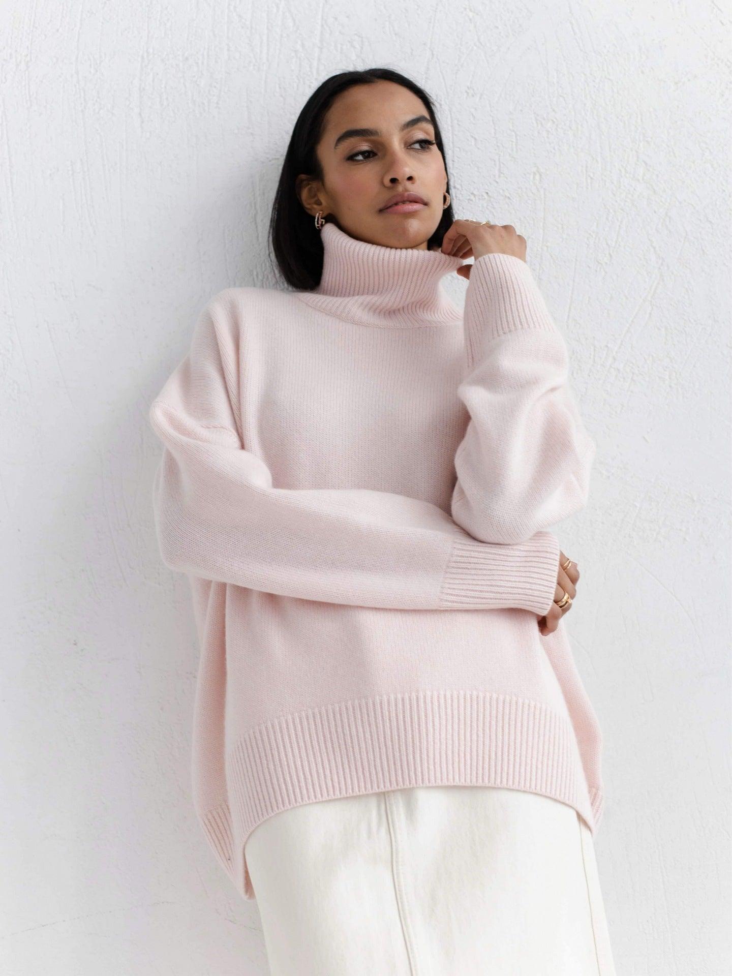 Loose Mock Neck Casual Sweater – Comfortable Pullover for Everyday Wear - MRC STORESweaters & HoodiesMy StoreLoose Mock Neck Casual Sweater – Comfortable Pullover for Everyday Wear - MRC STOREMRC STORECJMY229174635IRLotus Root ColorL