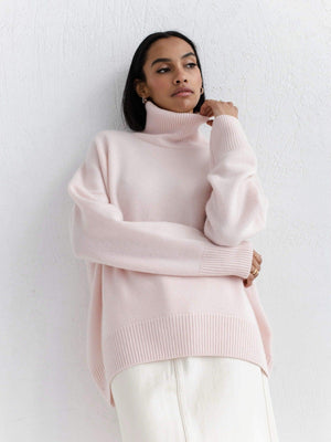 Loose Mock Neck Casual Sweater – Comfortable Pullover for Everyday Wear - MRC STORESweaters & HoodiesMy StoreLoose Mock Neck Casual Sweater – Comfortable Pullover for Everyday Wear - MRC STOREMRC STORECJMY229174635IRLotus Root ColorL
