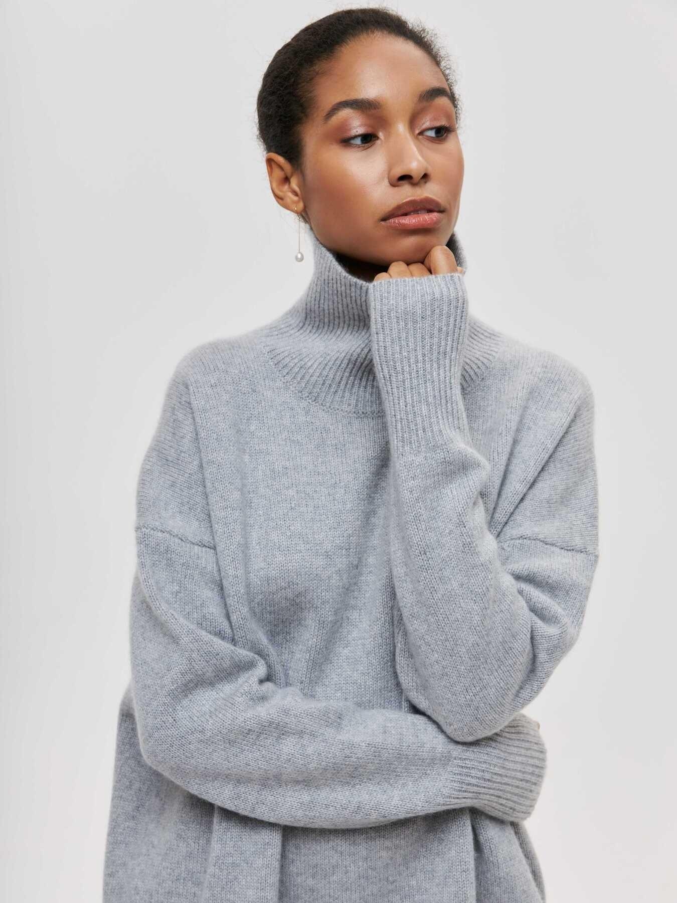 Loose Mock Neck Casual Sweater – Comfortable Pullover for Everyday Wear - MRC STORESweaters & HoodiesMy StoreLoose Mock Neck Casual Sweater – Comfortable Pullover for Everyday Wear - MRC STOREMRC STORECJMY229174615OLWhiteL