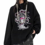 Medusa Snake Polo Sweater – Long Sleeve - MRC STORESweaters & HoodiesMy StoreKnitted Medusa Snake Long Sleeved Streetwear Polo Sweater – Autumn & Winter Top - MRC STOREMRC STORECJWY224898604DWBlackL