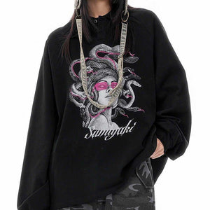 Medusa Snake Polo Sweater – Long Sleeve - MRC STORESweaters & HoodiesMy StoreKnitted Medusa Snake Long Sleeved Streetwear Polo Sweater – Autumn & Winter Top - MRC STOREMRC STORECJWY224898604DWBlackL