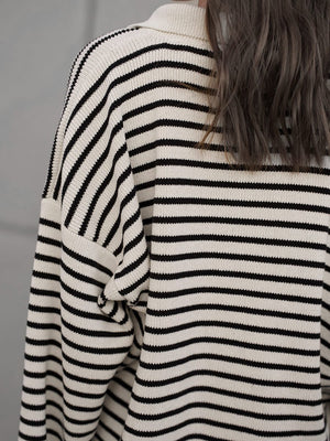 Women’s Striped Long Sleeve Sweater - MRC STORESweaters & HoodiesMy StoreWomen’s Striped Long Sleeve Sweater My Store MRC STORECJMY249044503CXBlackL
