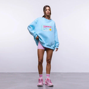 Casual Loose Letter Print Sweatshirt - Effortless Style for Everyday Wear - MRC STORESweaters & HoodiesMy StoreCasual Loose Letter Print Sweatshirt - Effortless Style for Everyday Wear - MRC STOREMRC STORECJWY214724006FUBlueL