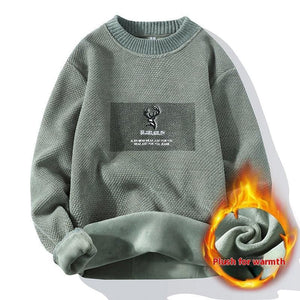 Super Soft Fleece Lined Knitted Sweater – Cozy Japanese Style Pullover - MRC STORESweaters & HoodiesMy StoreSuper Soft Fleece Lined Knitted Sweater – Cozy Japanese Style Pullover - MRC STOREMRC STORECJYD222807524XCH703 Green2XL