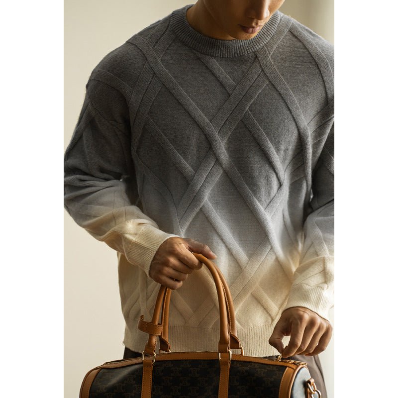 Diamond Lattice Sweater - Gradient Loose - MRC STORESweaters & HoodiesMy StoreDiamond Lattice Sweater - Gradient Loose My Store  41.26MRC STORECJYD229358805EVMeteorite Black2XL