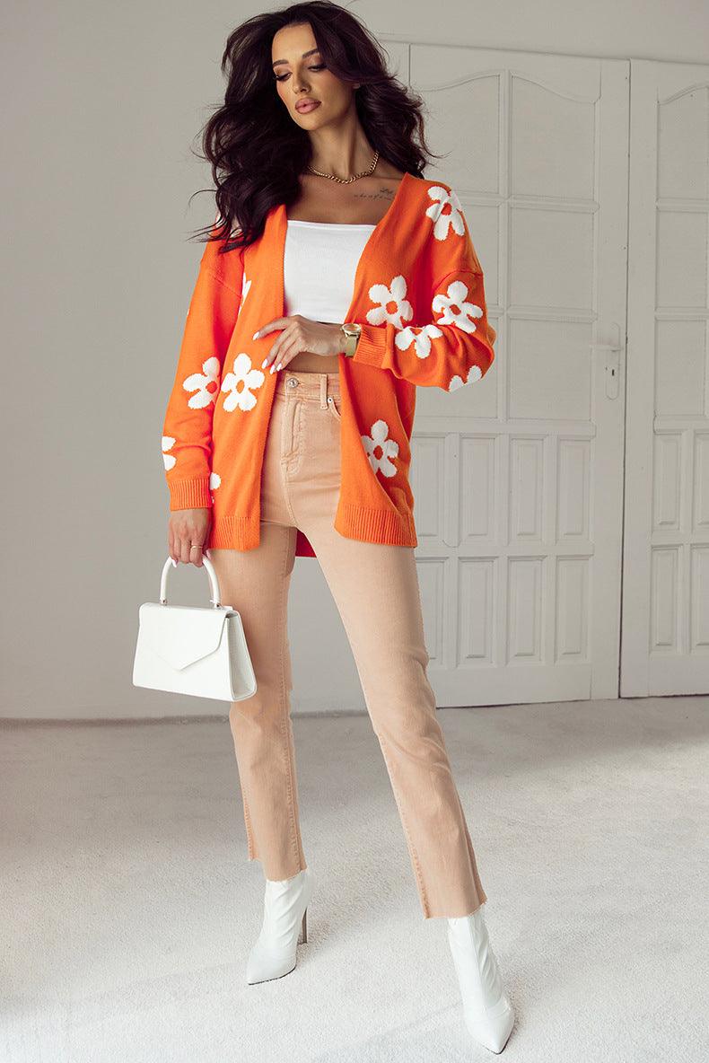 Floral Thermal Knit Cardigan – Loose Fit - MRC STORESweaters & HoodiesMy StoreFloral Print Thermal Knit Cardigan – Loose Acrylic Cardigan for Womem - MRC STOREMRC STORECJMY229228607GTLC2711718P2L