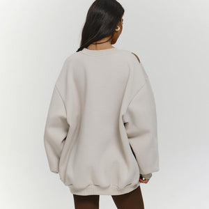 Loose Fit Contrast Color Round Neck Sweater - Casual Long Sleeve Cotton Knit - MRC STORESweaters & HoodiesMy StoreLoose Fit Contrast Color Round Neck Sweater - Casual Long Sleeve Cotton Knit - MRC STOREMRC STORECJWY196956903CXLS3555 ApricotL