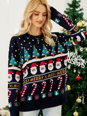 Christmas Sweater Tree Snowman - Festive and Fun Holiday Jumper - MRC STORESweaters & HoodiesMy StoreChristmas Sweater Tree Snowman - Festive and Fun Holiday Jumper - MRC STOREMRC STORECJQB1795135-Navy blue-LNavy blueL