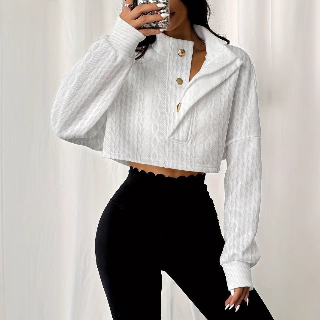 Textured Sweater - Stand Collar White - MRC STORESweaters & HoodiesMy StoreWomen’s Textured Sweater - Stand Collar White My Store  26.52MRC STORECJWY237703003CXWhiteL