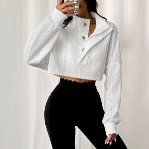 Textured Sweater - Stand Collar White - MRC STORESweaters & HoodiesMy StoreWomen’s Textured Sweater - Stand Collar White My Store  26.52MRC STORECJWY237703003CXWhiteL