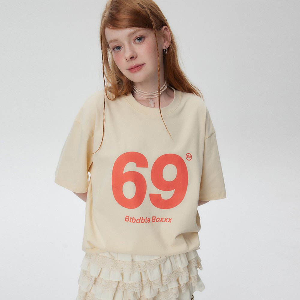 Women’s Digital 69 T-Shirt - Street Fashion Loose - MRC STORET-ShirtsMy StoreWomen’s Digital 69 T-Shirt - Street Fashion Loose My Store MRC STORECJYH206160802BYApricotL