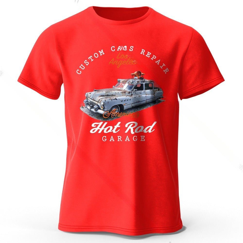 Unisex Car Club T-Shirt - Patch Print Casual - MRC STORET-ShirtsMy StoreUnisex Car Club T-Shirt - Patch Print Casual My Store  22.24MRC STORECJYH241293763KPRedL